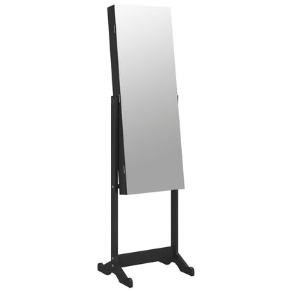 Smykkeskap Svart Speilskap frittstående 42x38x152 cm