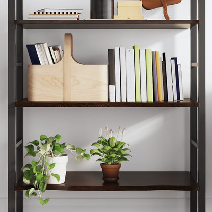 Vegghylle Tre mørkebrun 80x50x2 cm behandlet heltre eik