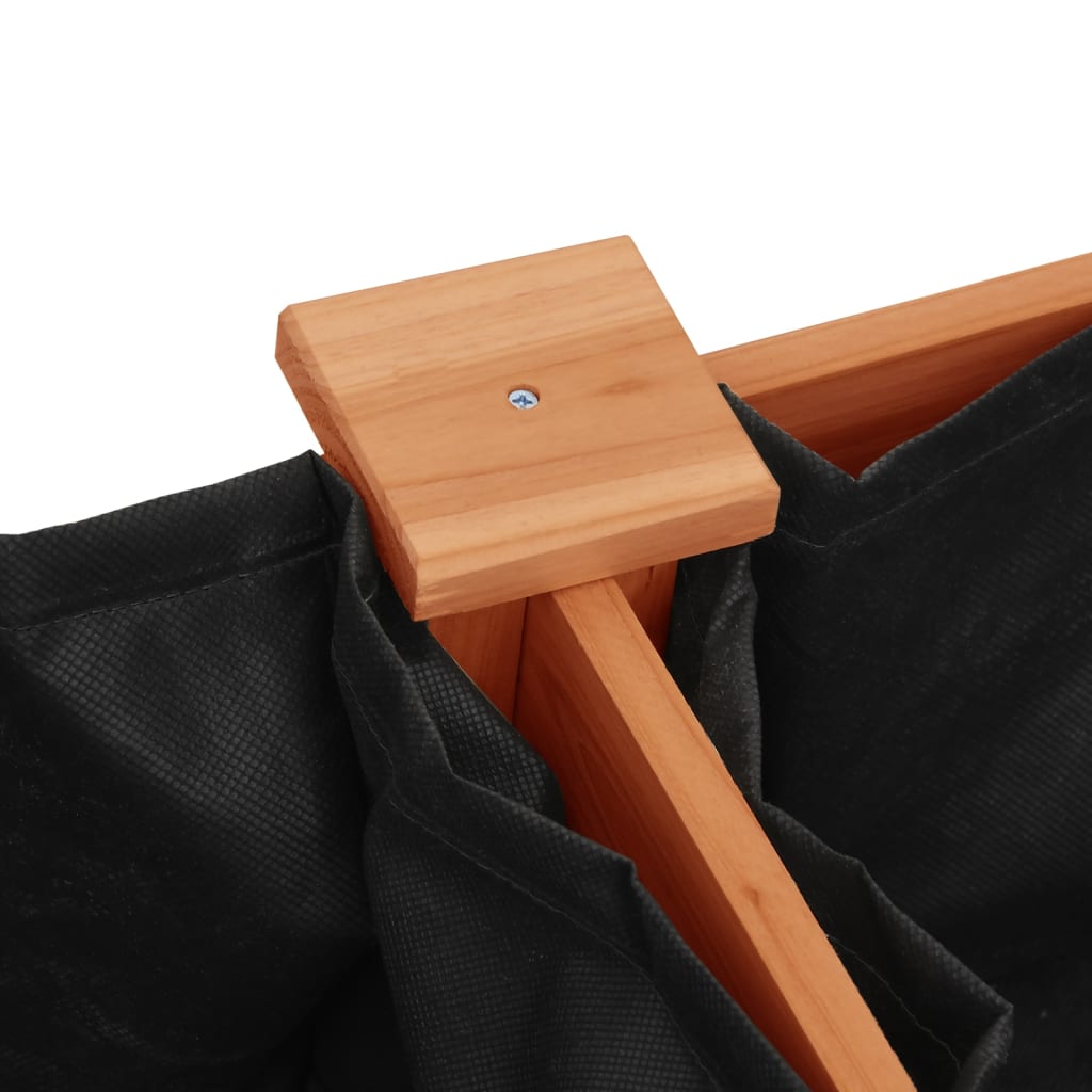 Plantekasse med foring brun 161x45x76 cm heltre gran
