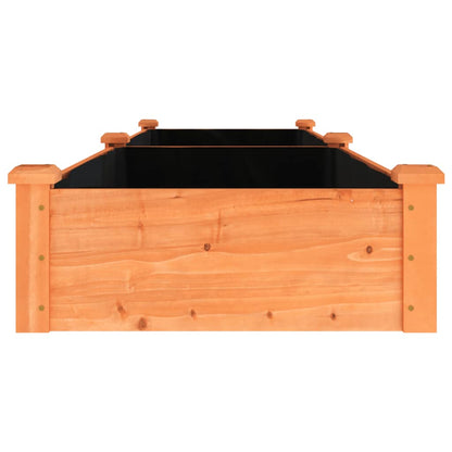 Høybed med foring brun 240x60x25 cm heltre gran