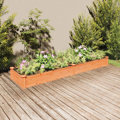 Høybed med foring brun 240x60x25 cm heltre gran