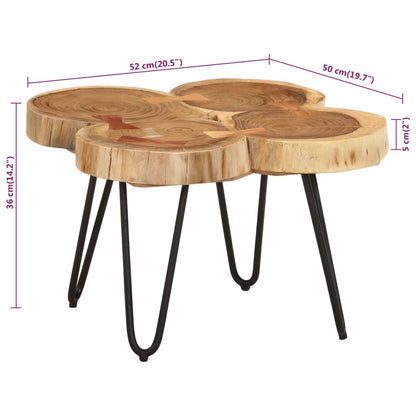 Salongbord Sofabord Tre heltre akasie 36 cm 4 trestammer