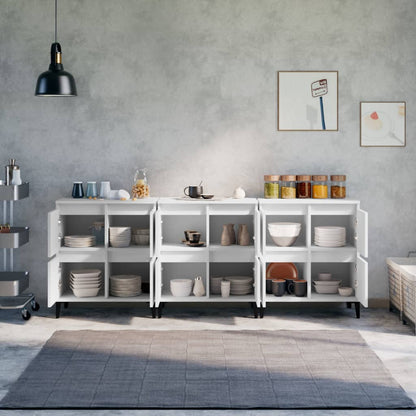 Skjenk Hvit 3 stk 60x35x70 cm