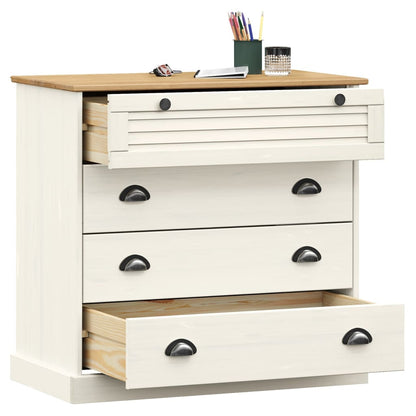 Kommode Hvit VIGO 80x40x76 cm heltre furu