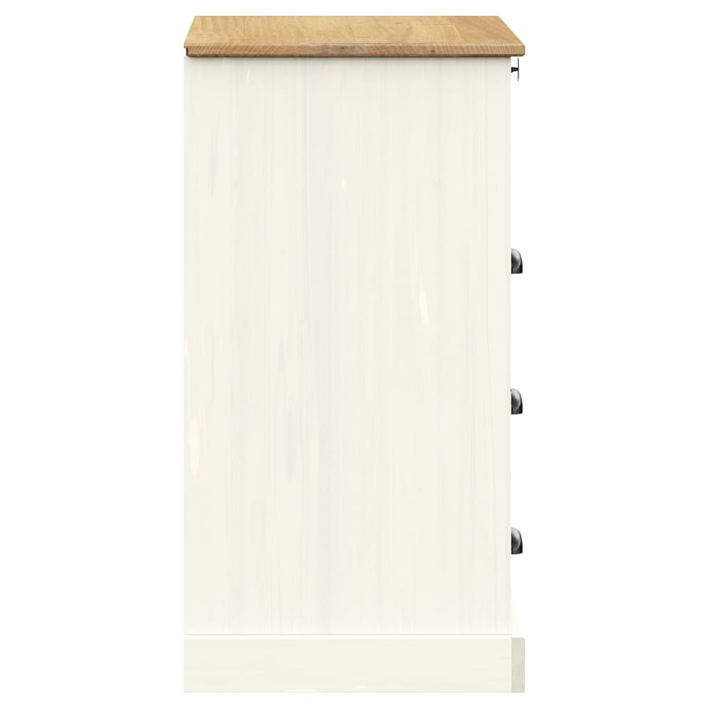 Kommode Hvit VIGO 80x40x76 cm heltre furu