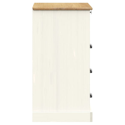 Kommode Hvit VIGO 80x40x76 cm heltre furu