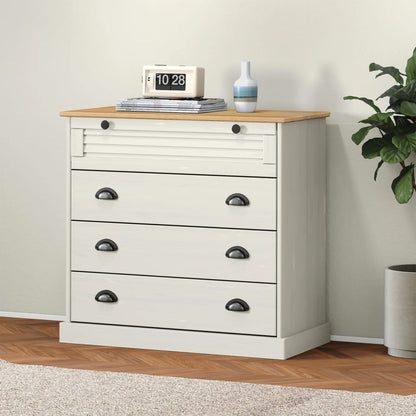 Kommode Hvit VIGO 80x40x76 cm heltre furu