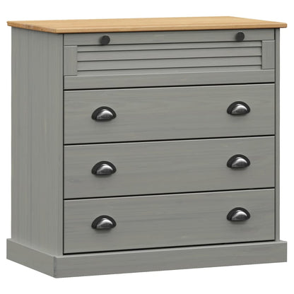 Kommode Grå VIGO 80x40x76 cm heltre furu