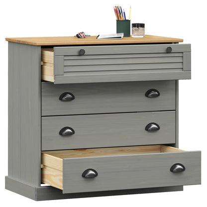 Kommode Grå VIGO 80x40x76 cm heltre furu