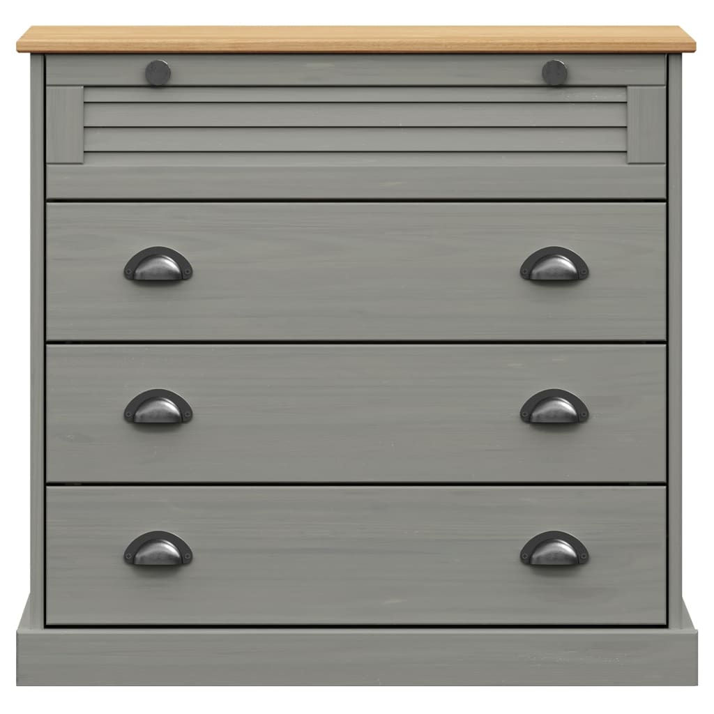 Kommode Grå VIGO 80x40x76 cm heltre furu