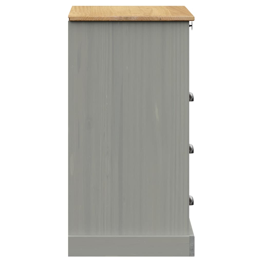 Kommode Grå VIGO 80x40x76 cm heltre furu