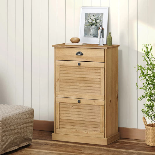 Skoskap Skohylle Skobenk Tre VIGO 60x35x96 cm heltre furu