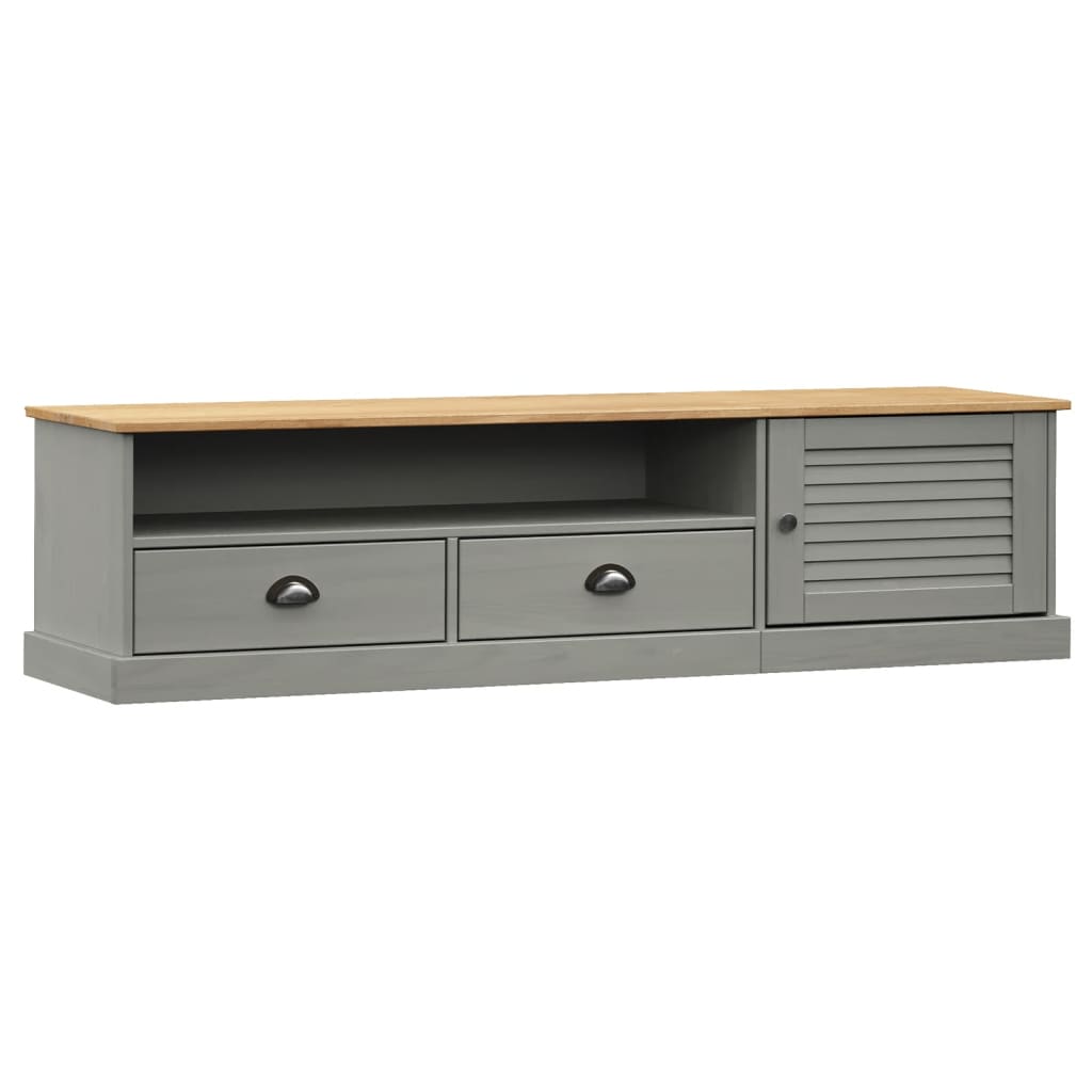 TV-Møbel Grå TV-benk VIGO 156x40x40 cm heltre furu