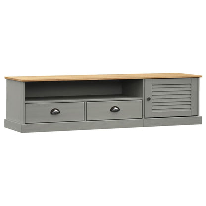 TV-Møbel Grå TV-benk VIGO 156x40x40 cm heltre furu