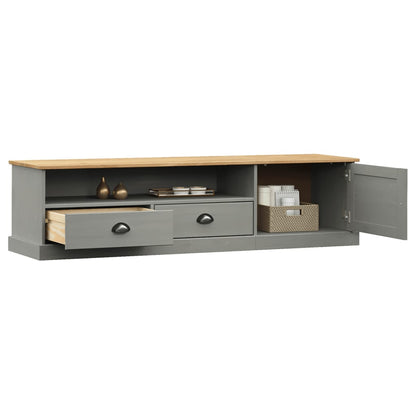 TV-Møbel Grå TV-benk VIGO 156x40x40 cm heltre furu