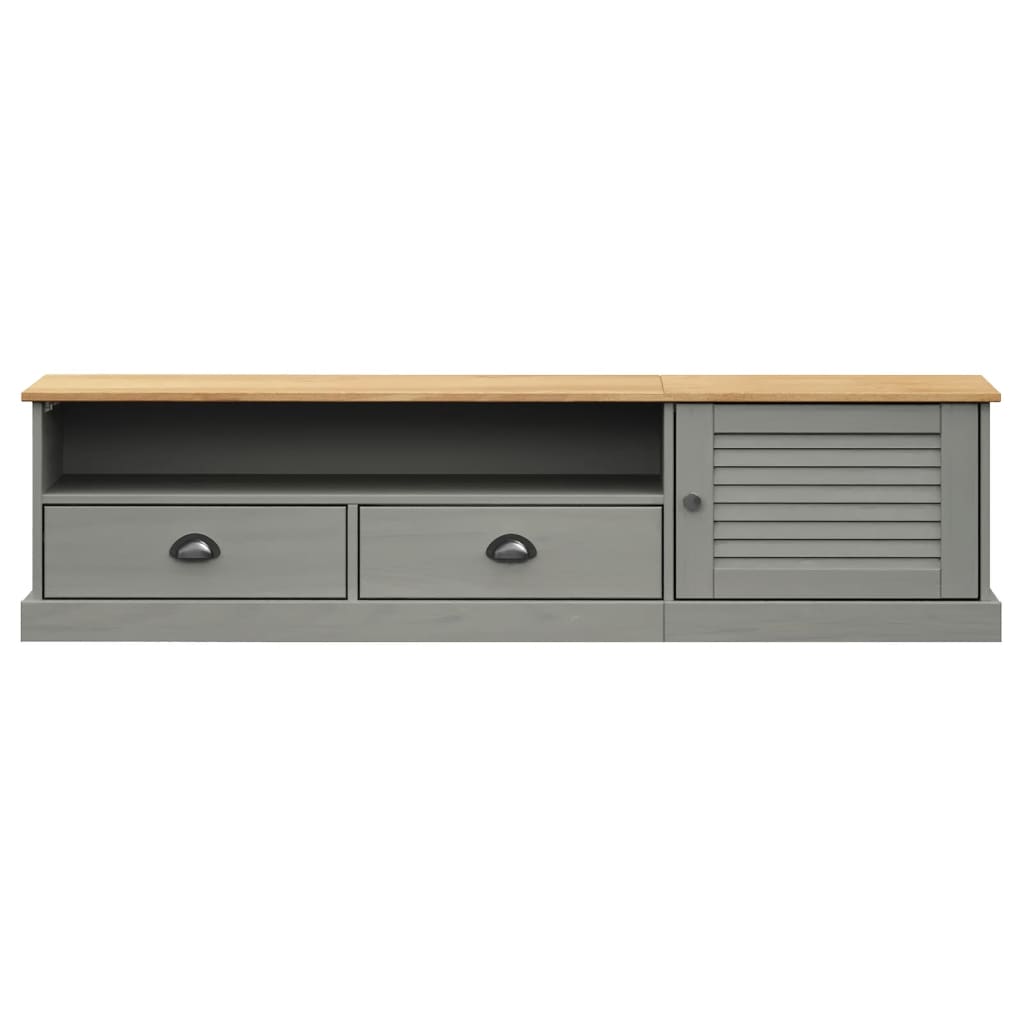 TV-Møbel Grå TV-benk VIGO 156x40x40 cm heltre furu