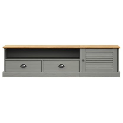 TV-Møbel Grå TV-benk VIGO 156x40x40 cm heltre furu