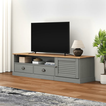 TV-Møbel Grå TV-benk VIGO 156x40x40 cm heltre furu