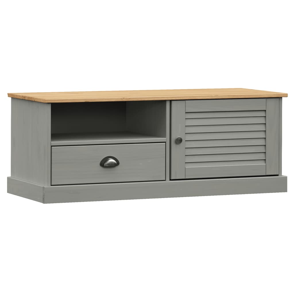 TV-Møbel Grå TV-benk VIGO 106x40x40 cm heltre furu