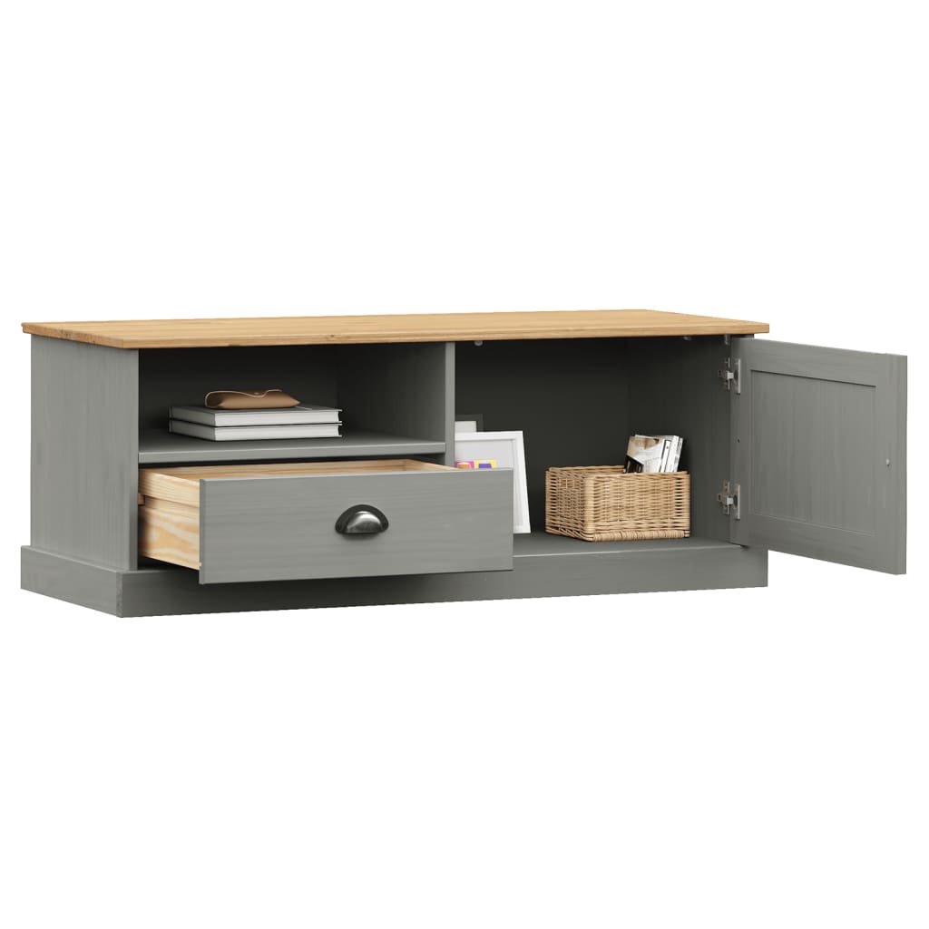 TV-Møbel Grå TV-benk VIGO 106x40x40 cm heltre furu