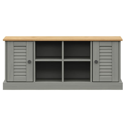 Skoskap Skohylle Skobenk Grå Skobenk VIGO 106x35x45 cm heltre furu
