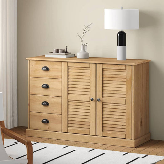 Skjenk Tre med skuffer VIGO 113x40x75 cm heltre furu