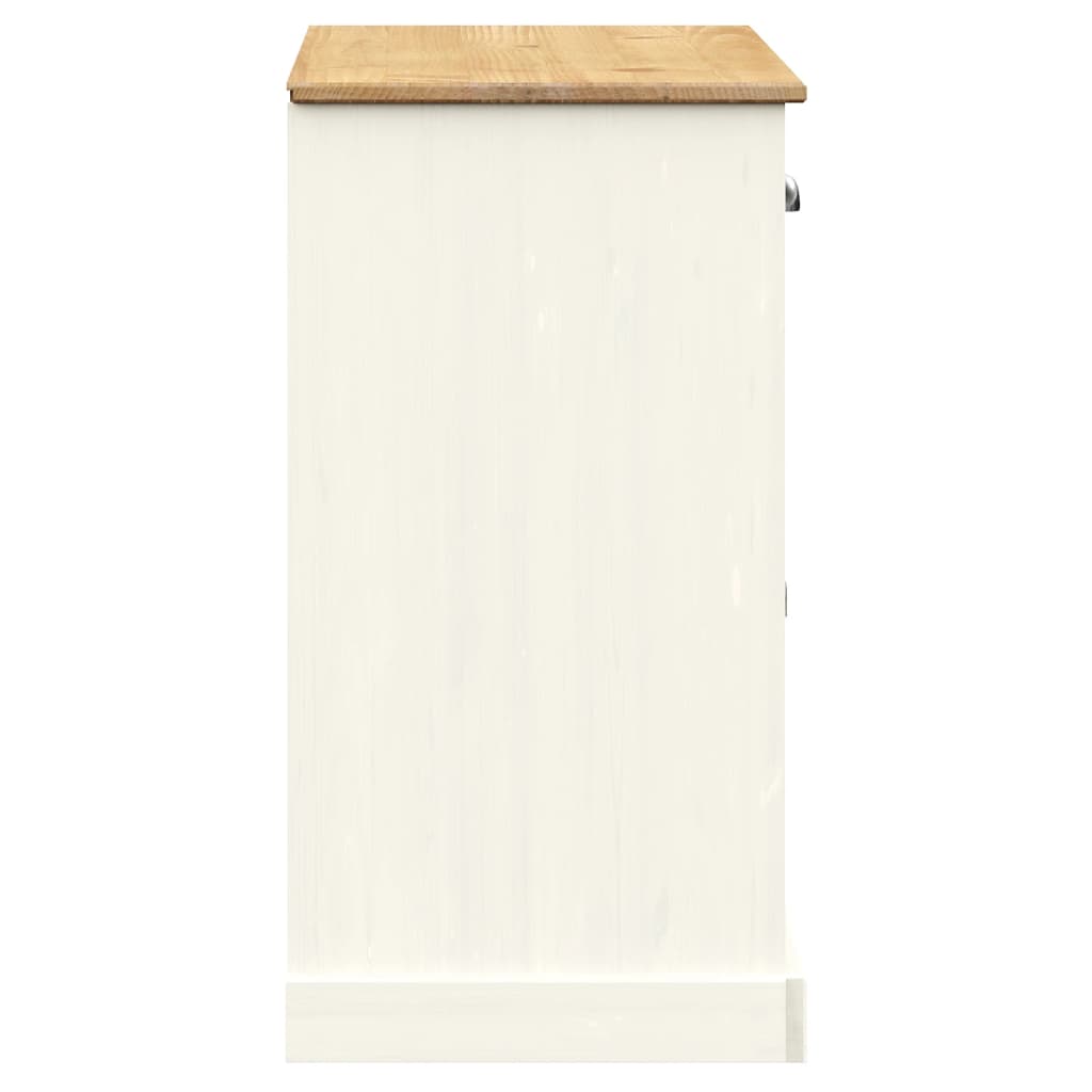Skjenk Hvit Tre heltre furu med skuffer VIGO 113x40x75 cm