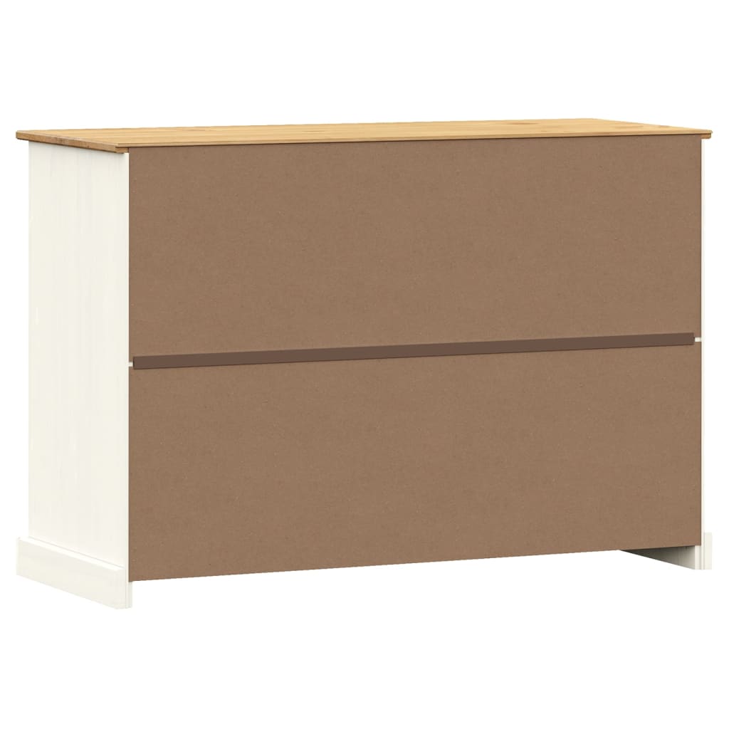 Skjenk Hvit Tre heltre furu med skuffer VIGO 113x40x75 cm