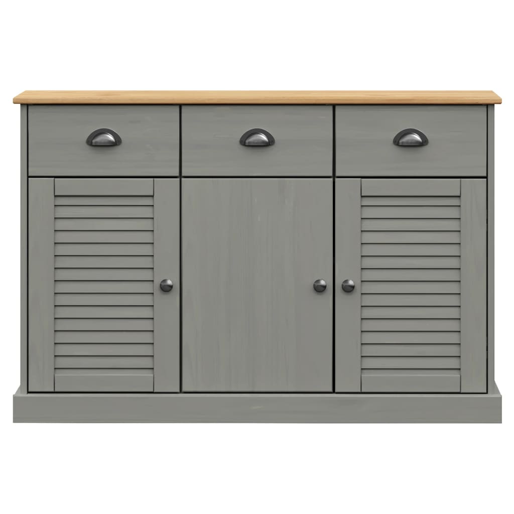 Skjenk Hvit Tre heltre furu med skuffer VIGO 113x40x75 cm