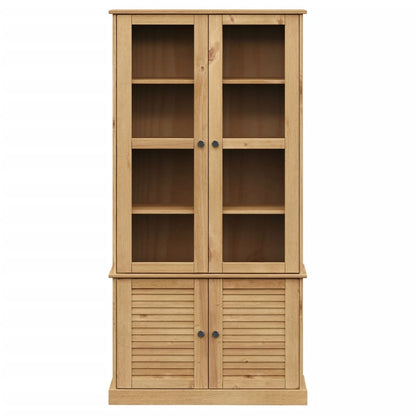 Vitrineskap VIGO 85x35x170 cm heltre furu