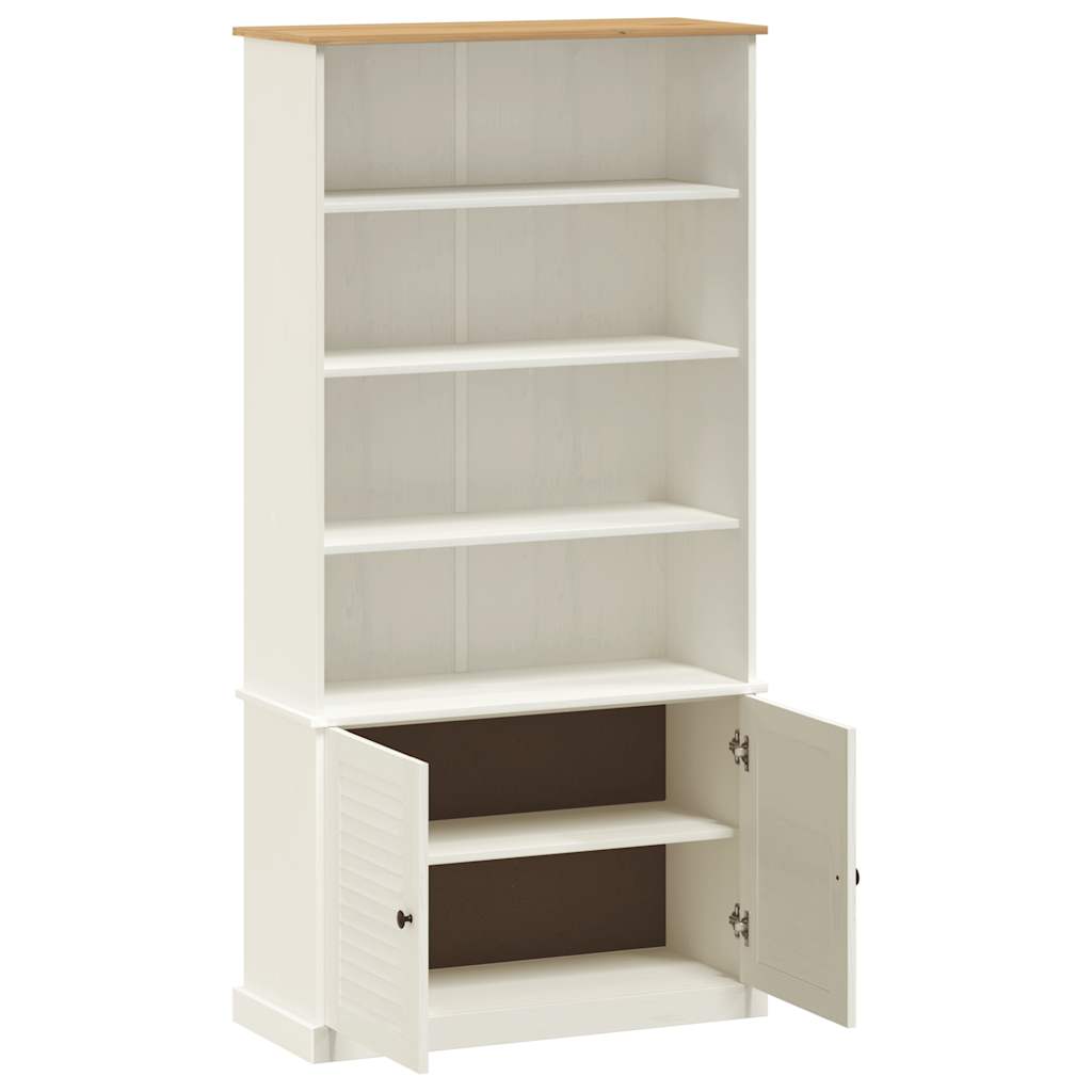 Bokhylle Hvit VIGO 85x35x170 cm heltre furu