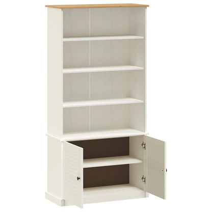 Bokhylle Hvit VIGO 85x35x170 cm heltre furu