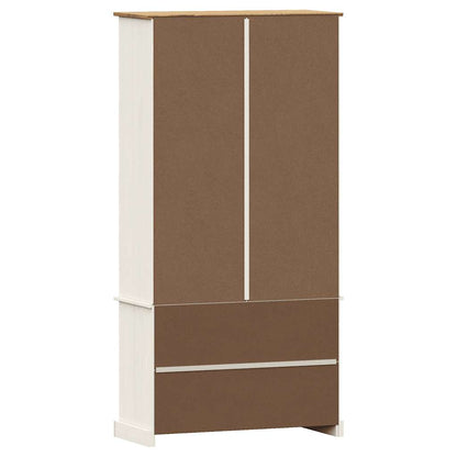 Bokhylle Hvit VIGO 85x35x170 cm heltre furu