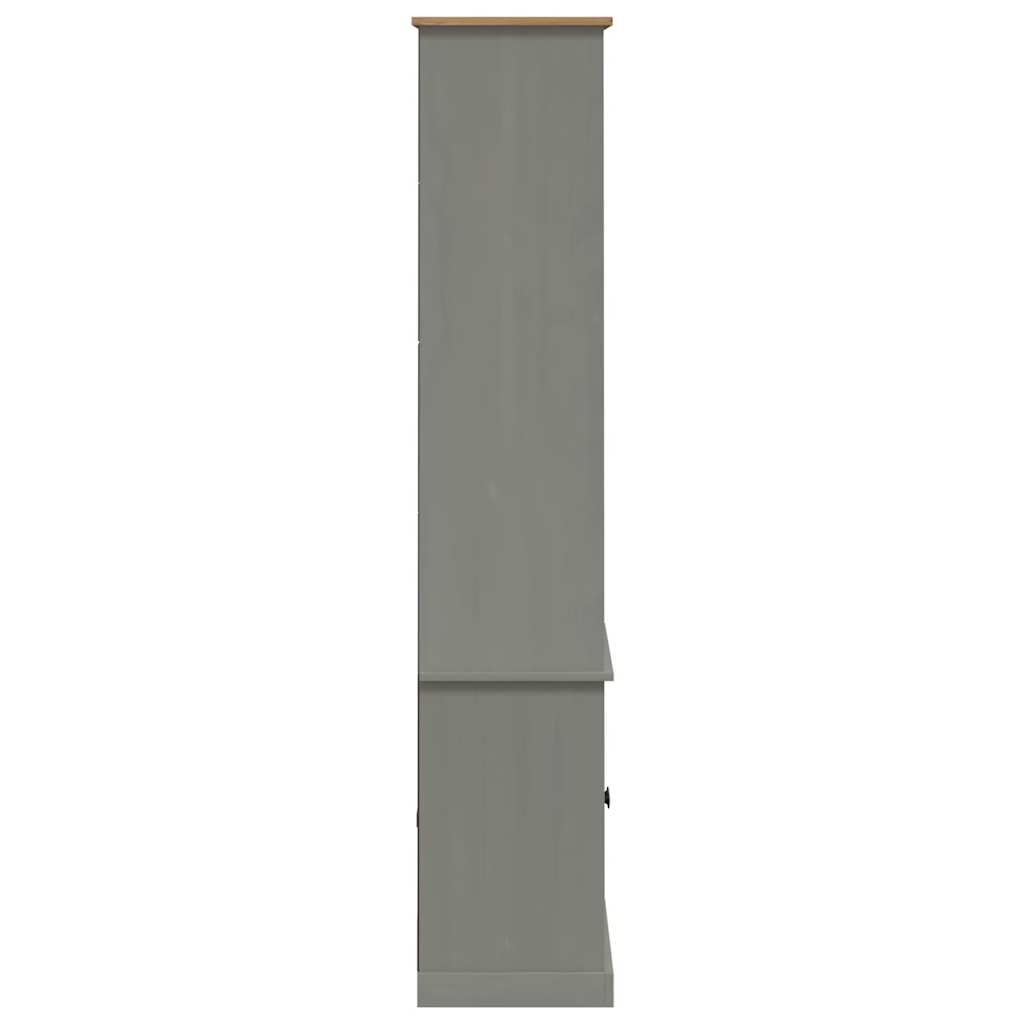Bokhylle Grå VIGO 85x35x170 cm heltre furu