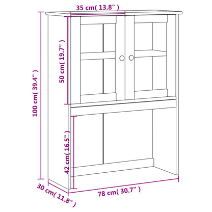 Kommode Tre heltre furu Topp VIGO 78x30x100 cm