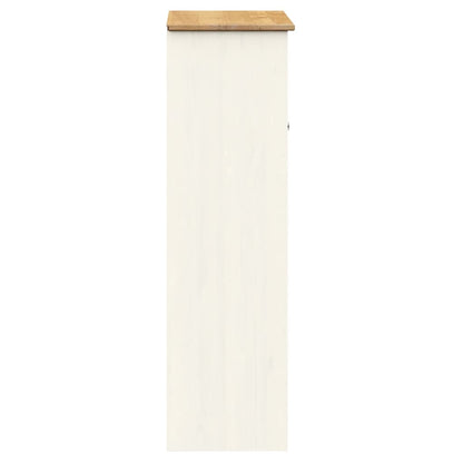 Kommode Hvit Topp VIGO 78x30x100 cm heltre furu