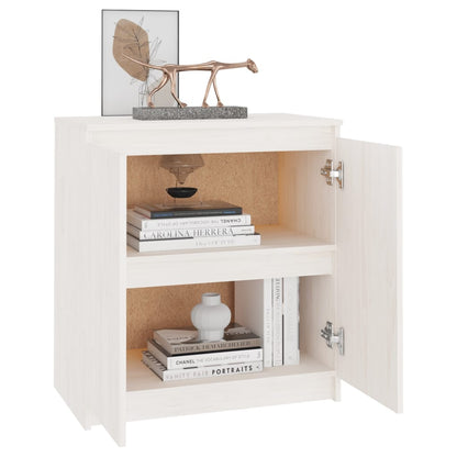 Skap Hvit 60x36x65 cm heltre furu