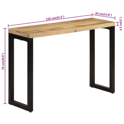 Avlastningsbord konsollbord Tre 110x35x76 cm grovt heltre mangotre