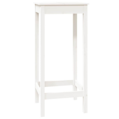 Barbord hvit 50x50x110 cm heltre furu