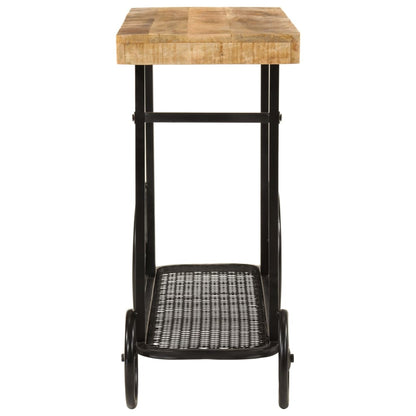 Avlastningsbord Konsollbord Tre 112x36x76 cm heltre mango og jern