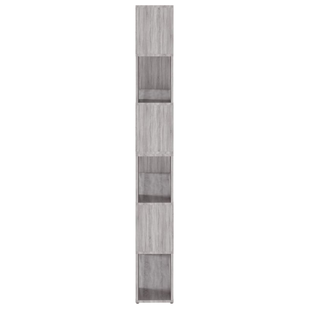 Bokhylle Sonoma Grå Romdeler 100x24x188 cm