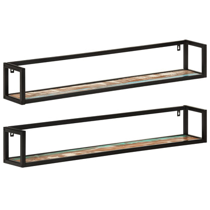 Vegghylle Tre 2 stk 110x17x17 cm gjenvunnet heltre