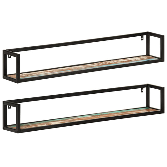 Vegghylle Tre 2 stk 110x17x17 cm gjenvunnet heltre