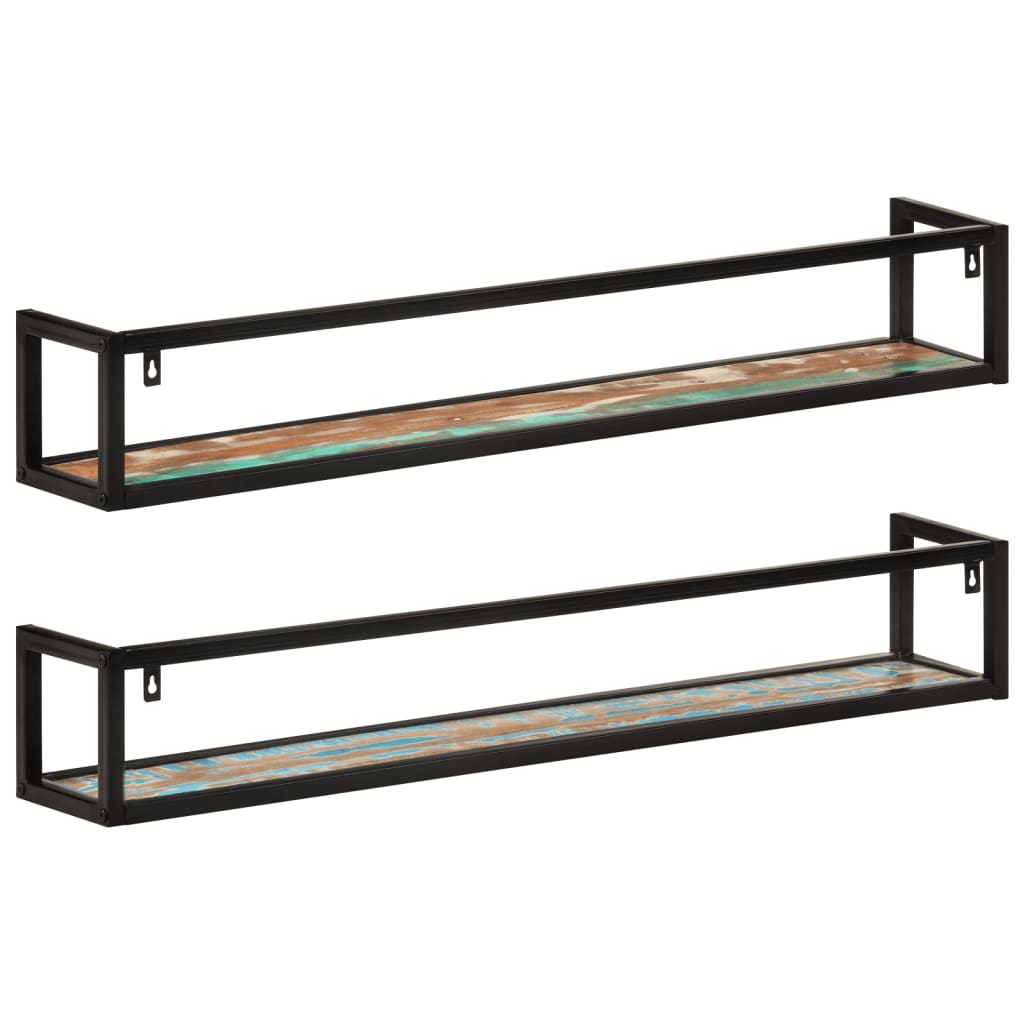 Vegghylle Tre 2 stk 110x17x17 cm gjenvunnet heltre