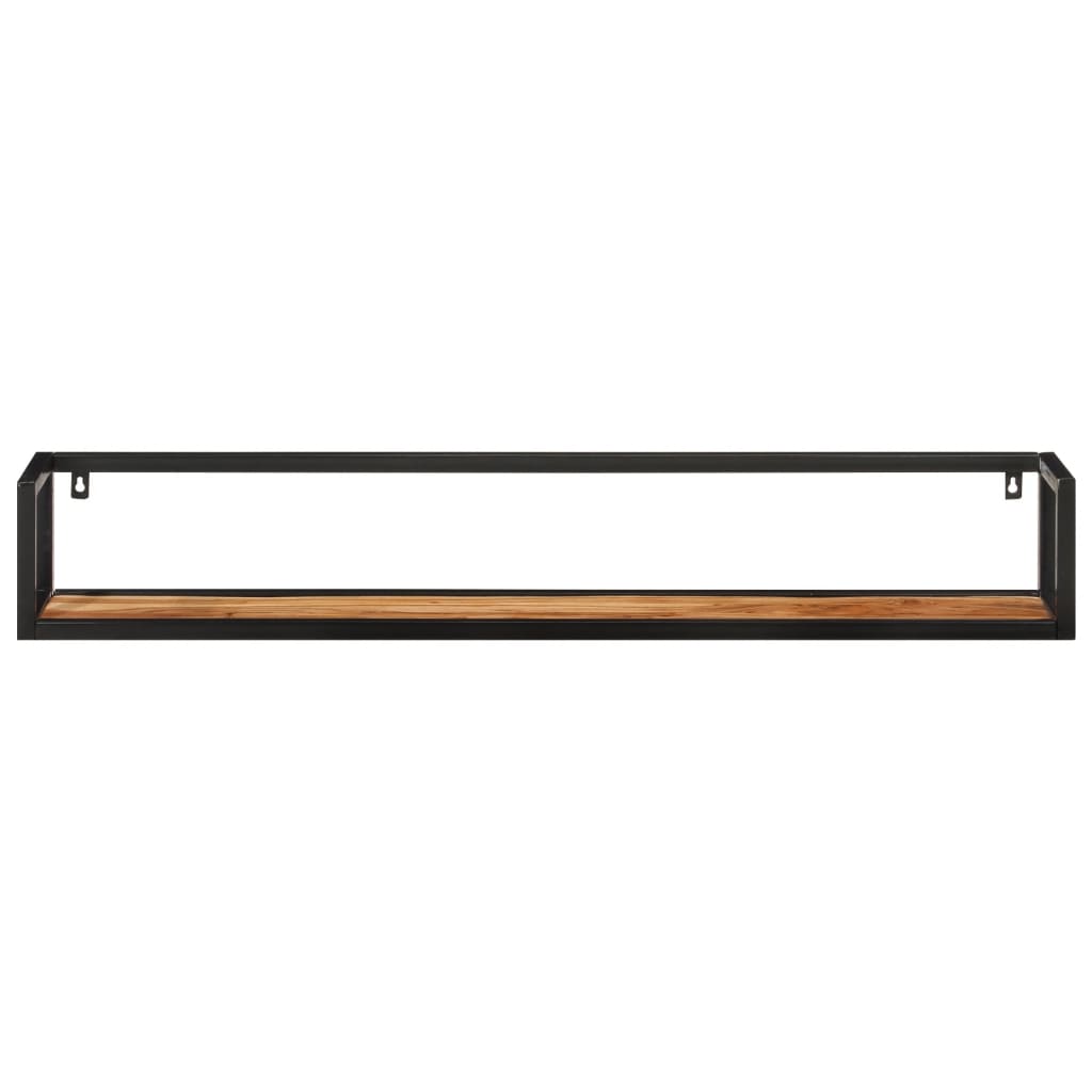 Vegghyller 2 stk 110x17x17 cm heltre akasie og jern