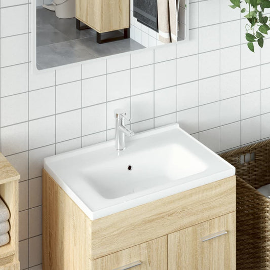 Baderomsvask Hvit 61x48x19,5 cm rektangulær keramikk