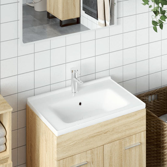 Baderomsvask Hvit 71x48x19,5 cm rektangulær keramikk