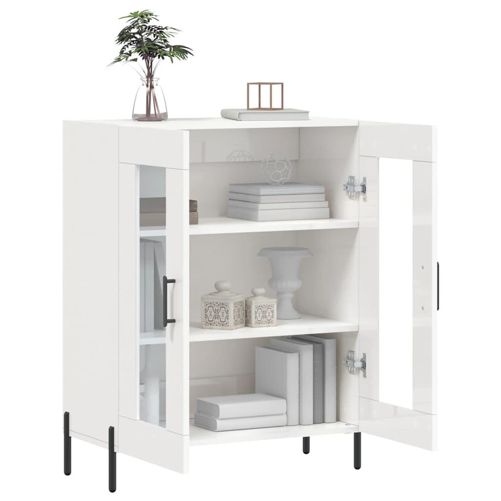 Skjenk Høyglans Hvit 69,5x34x90 cm