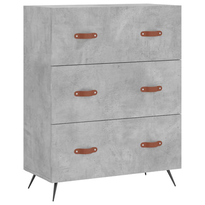 Kommode Betonggrå 69,5x34x90 cm