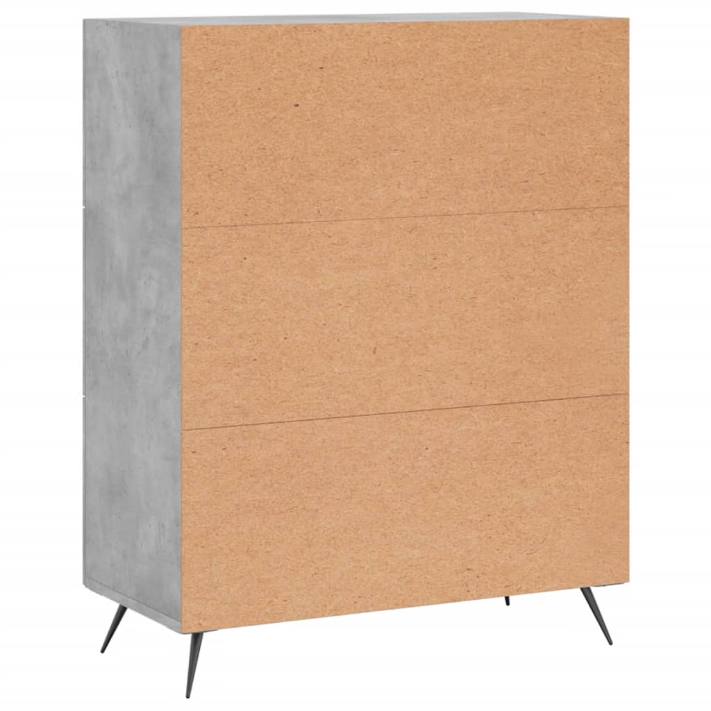 Kommode Betonggrå 69,5x34x90 cm